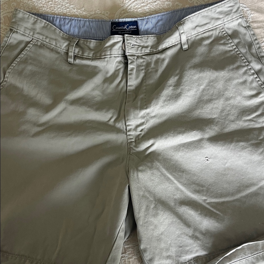 Coastal Cotton Men's Khaki Flat Front Shorts